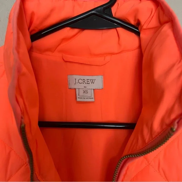 Vibrant Orange Quilted J. Crew Vest - Picture 4 of 6